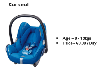 Carseat rent
