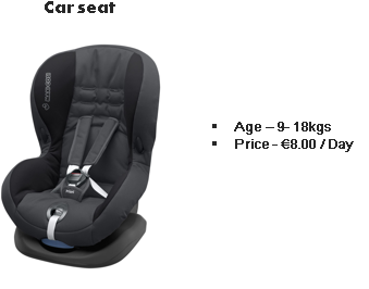 Carseat rent priori