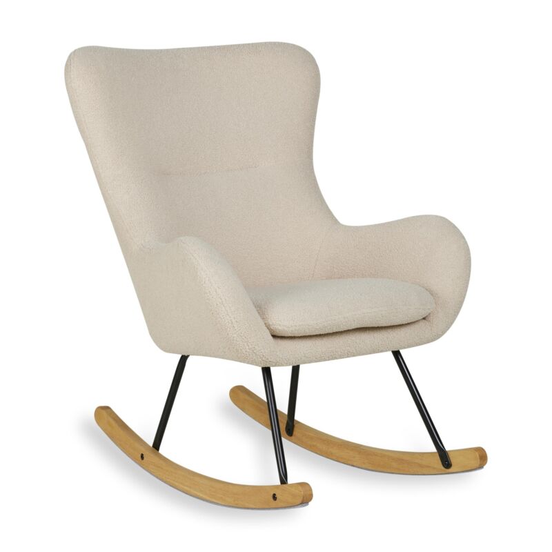 Quax Rocking Chair Adult Beige + Footstool