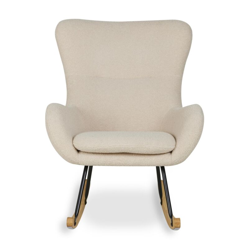 Quax Rocking Chair Adult Beige + Footstool