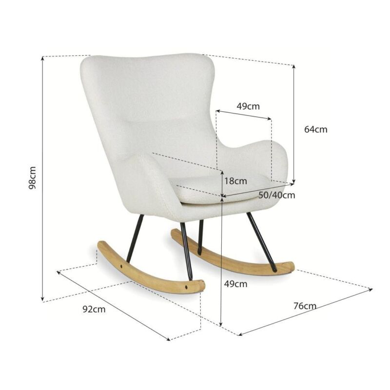 Quax Rocking Chair Adult Beige + Footstool