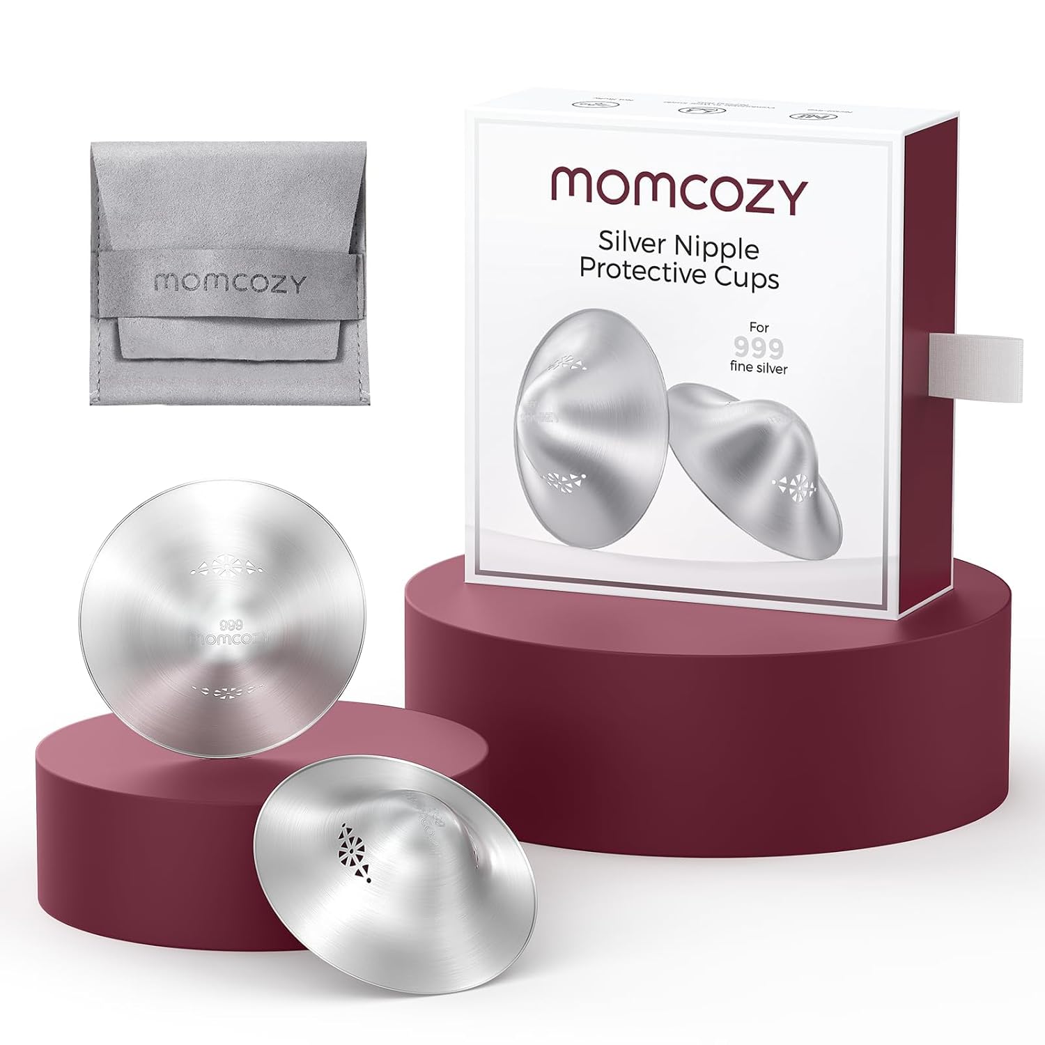 MomCozy Silver Nipple Protective Cups